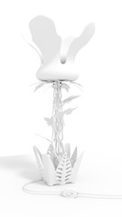 Desk lamp white background computer image