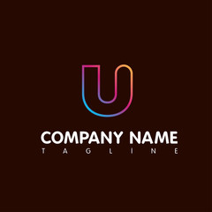 U LETTER LOGO TEMPLATE