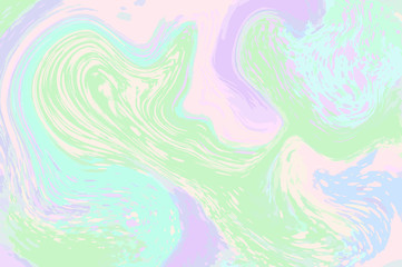 Violet pink green digital marbling. Elegant marbled vector background.