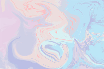 Fototapeta na wymiar Pastel violet yellow digital marbling. Elegant marbled vector background.