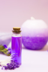 Obraz na płótnie Canvas Lavender aromatherapy spa concept