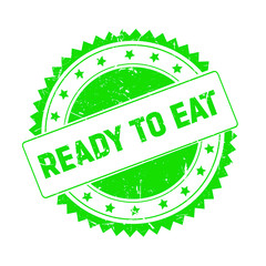 Ready To Eat green grunge stamp isolated