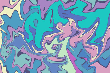 Pink blue digital marbling texture. Abstract marbled backdrop. Liquid paint abstraction.
