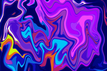 Ultra violet digital marbling. Abstract marbled backdrop. Liquid paint abstraction.