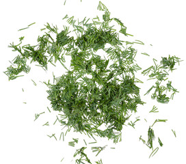 Dill chopped top view