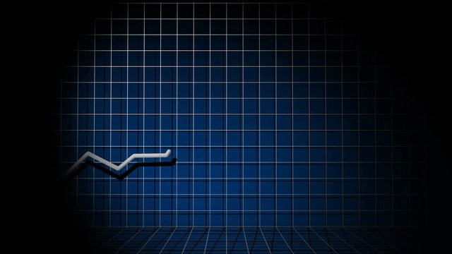 Growing charts and graphs on a black background.