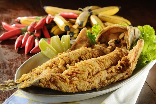 boned fried Traira fish