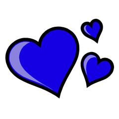 Love and valentine day. heart on a white background.