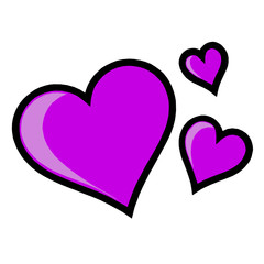 Love and valentine day. heart on a white background.