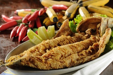 boned fried Traira fish