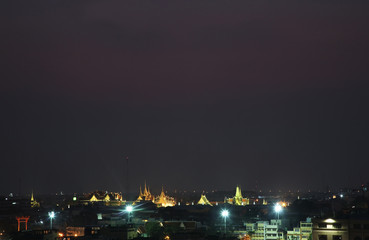 View Grand Palace in Bangkok. Kingdom of Thailand
