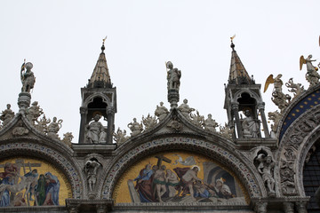 Fototapeta na wymiar Saint Mark cathedral on the square in Venice Italy