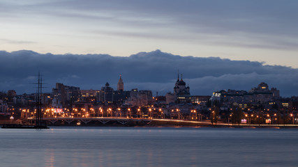 Obraz premium Evening city