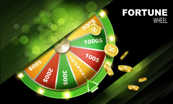 Wheel of fortune gambling background