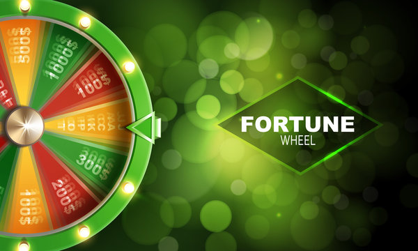 Wheel of fortune gambling background