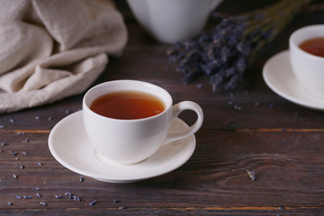 White cup of tea