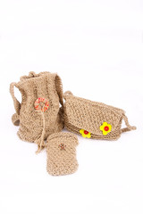 Beige Women's handbag, Ladies bag, Beige female clutch, Beige clutch.Women's bag isolated white background.Bag isolated white background.Clutch isolated white background.