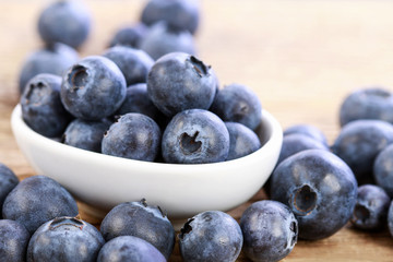 Blueberries in ceramic jug