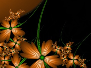 Fractal image, beautiful template for inserting text,  in color black and brown.                  