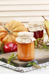 Pumpkin jam in the jar
