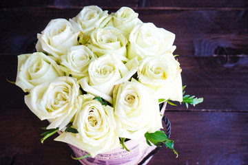 Gift box with roses