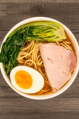 Japanese Style Pork Ramen Noodle Soup