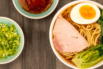 Japanese Style Pork Ramen Noodle Soup