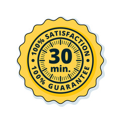 Naklejka premium 30 minetes Guarantee illustration