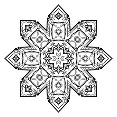 Flower Mandala. Vintage decorative elements.