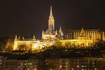 Fototapeta na wymiar City landscape at night. Budapest. Hungary.