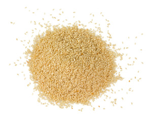 sesame seeds isolated on white