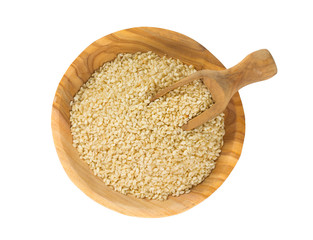 sesame seeds isolated on white