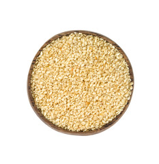 sesame seeds isolated on white