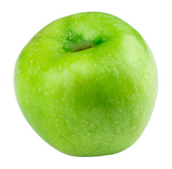 Fresh green apple, isolated on white background