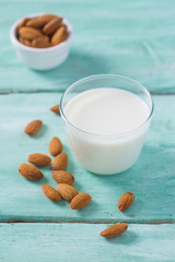 bottle of almond milk