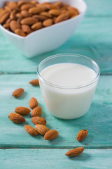 bottle of almond milk