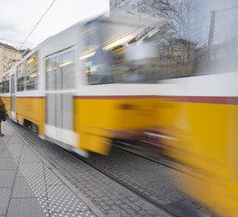 Moving Budapest tram