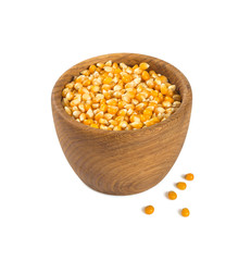 pile of dried corn isolated on white background