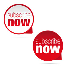 Subscribe now button sign