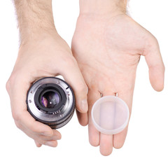 Lens objective in hand