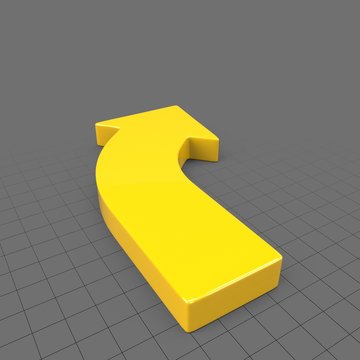 Wide curved right arrow