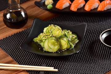 Cucumber slices salad