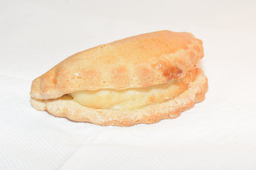Cake with cottage cheese on a white napkin