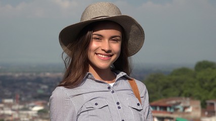 Pretty Teen Girl Smiling