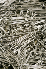 Paper clips close up