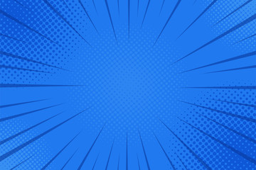 Comics rays background with halftones. Vector summer backdrop illustrations © vectorplus