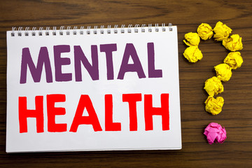 Conceptual hand writing caption inspiration showing Mental Health. Business concept for Anxiety...