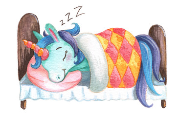 Watercolor unicorn  © Natalia