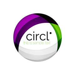 Clean professional colorful circle business icon