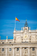 Fototapeta na wymiar Royal Palace of Madrid is the official residence of the Spanish Royal Family at the city of Madrid, Spain